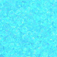 Indianerperlen transparent  lichtblau, 500 g ø 2,6 mm