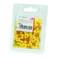 Indianerperlenmix, Ton in Ton opak / transparent, gelb sortiert, 100 g