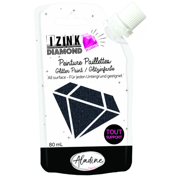 IZINK DIAMOND, 24 Karat, schwarz, 80 ml