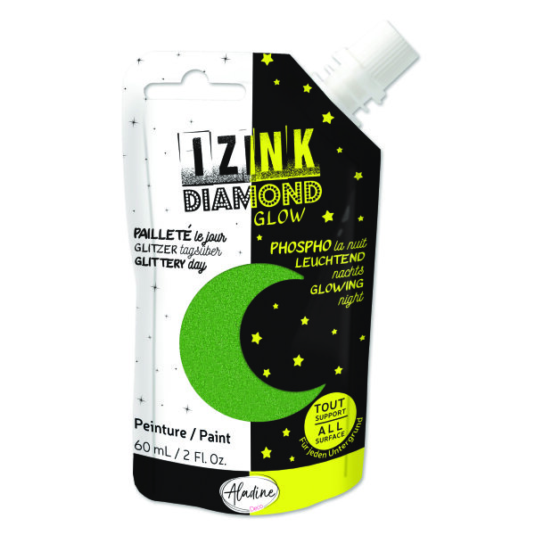IZINK DIAMOND, GLOW, grün, 60 ml