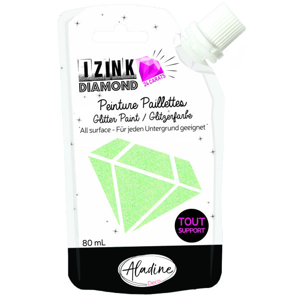IZINK DIAMOND, 24 Karat, grün pastell, 80 ml