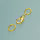 Karabiner, mit Ösen, goldfarbig, 2 St.