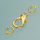 Karabiner, mit Ösen, goldfarbig, 2 St.