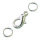 Karabiner, mit Ösen, versilbert, 2 St.