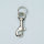Karabinerhaken, mit Schlüsselring, vernickelt