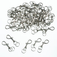 Karabinerhaken, mit Schlüsselring, vernickelt 50 St.