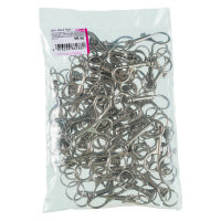 Karabinerhaken, mit Schlüsselring, vernickelt 50 St.