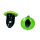 Katzenaugen, mit Öse, Kunststoff, grün, ø 10 mm 4 Stk.