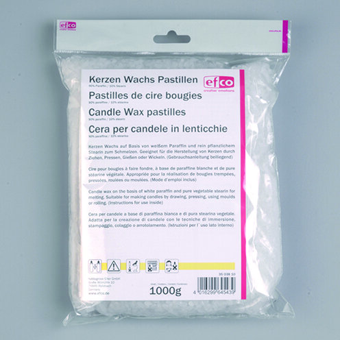 Kerzen Wachs Pastillen, 90% Paraffin / 10% Stearin  1.000 g