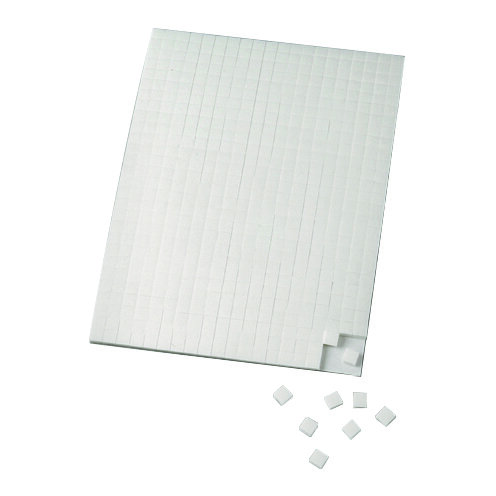 Klebekissen, doppelseitig, weiß, 560 Stk. 5 x 5 x 2 mm / 10 x 14 cm