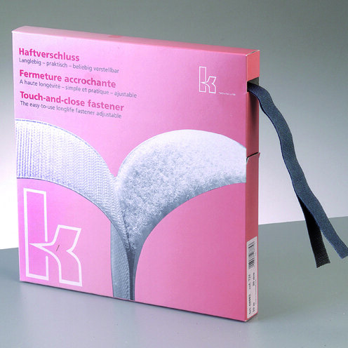 Klettverschluß  schwarz, 1 m