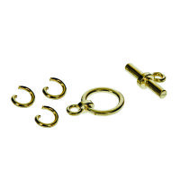 Knebelverschluss  gold, 1 Stk.