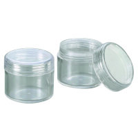 Kunststoffdose, rund mit Schraubdeckel, glasklar