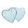 Kunststoffherz, teilbar (PS), glasklar 80 mm 25 St