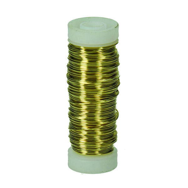 Kupferdraht  Messing / gold, ø 0,50 mm  25 m