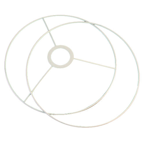 Lampenschirm-Ring Set, Rund E27, ø 15 cm weiß, 2-teilig