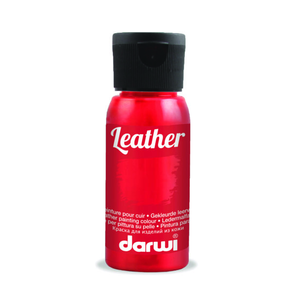 Leather, Ledermalfarbe, zinnoberrot, 50 ml