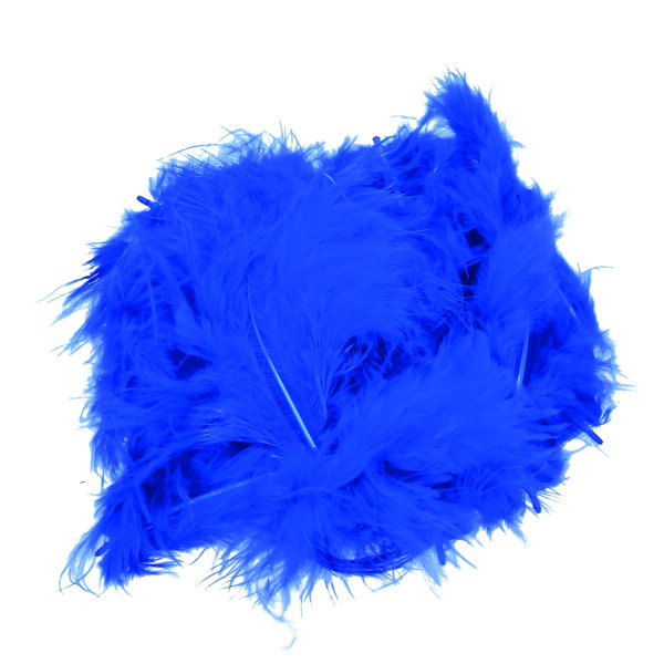 Marabufeder  blau, 2 g ~ 20 Stk.
