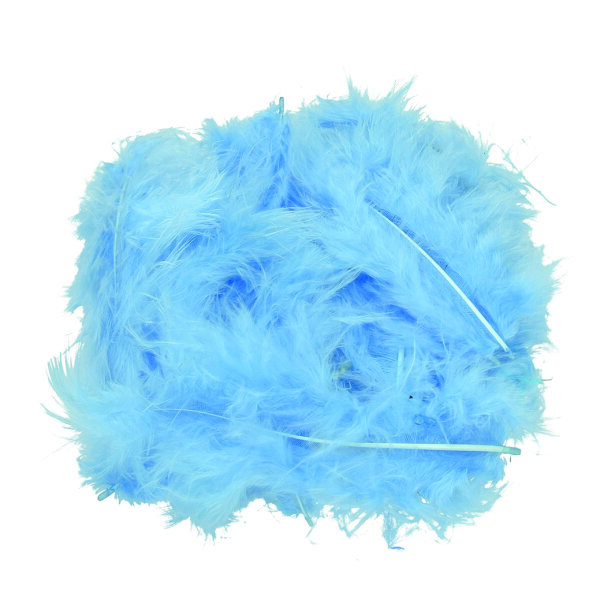 Marabufeder  hellblau, 2 g ~ 20 Stk.