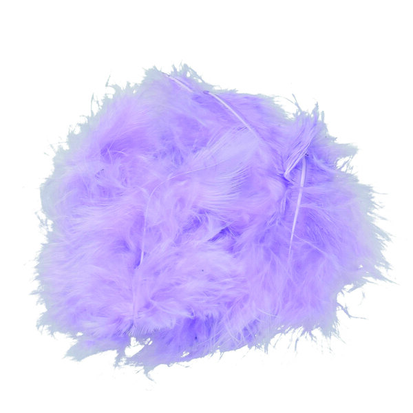 Marabufeder  flieder, 2 g ~ 20 Stk.