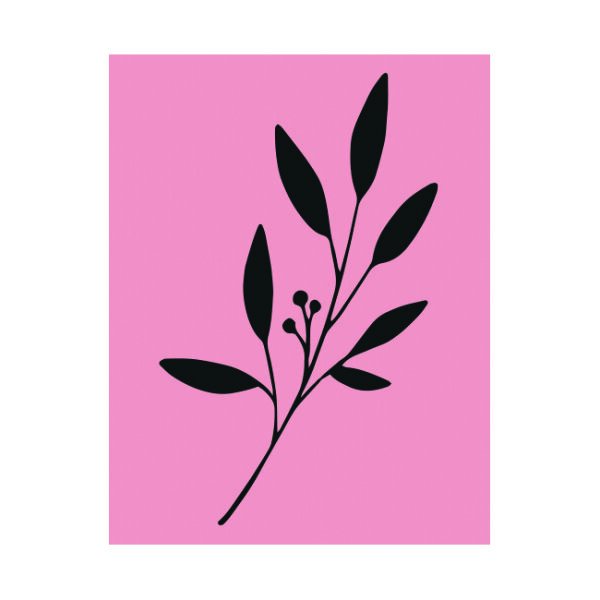 May&Berry Stempel, Zweig, rosa