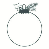 May&Berry Stempel, Weihnachtskugel, weiß