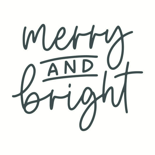 May&Berry Stempel, merry AND bright, weiß