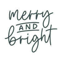 May&Berry Stempel, merry AND bright, weiß