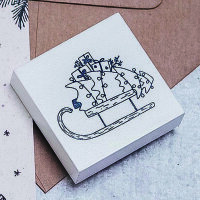 May&Berry Stempel, Schlitten, weiß