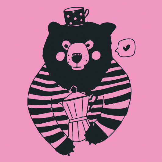 May&Berry Stempel, Bär, rosa