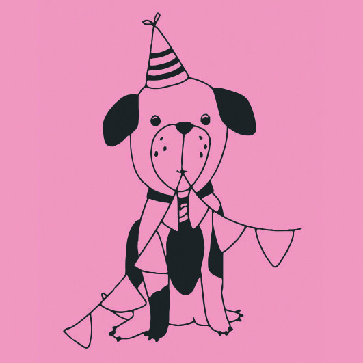 May&Berry Stempel, Hund, rosa