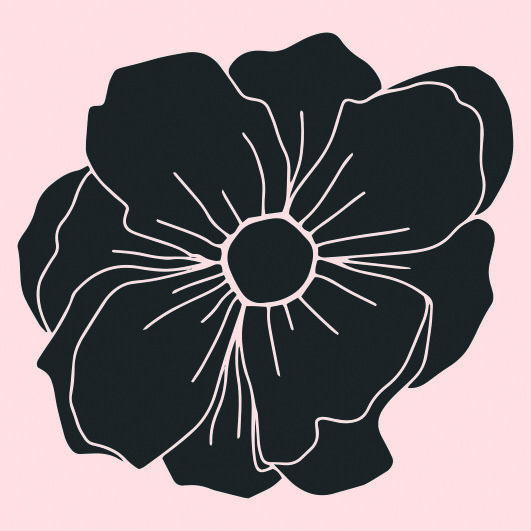 May&Berry Stempel, Blüte dunkel, nude