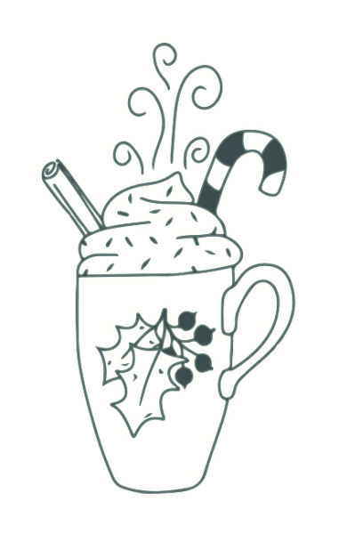 May&Berry Stempel, Weihnachtsbecher, weiß