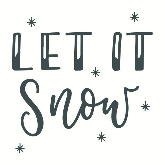 May&Berry Stempel, LET IT Snow, weiß