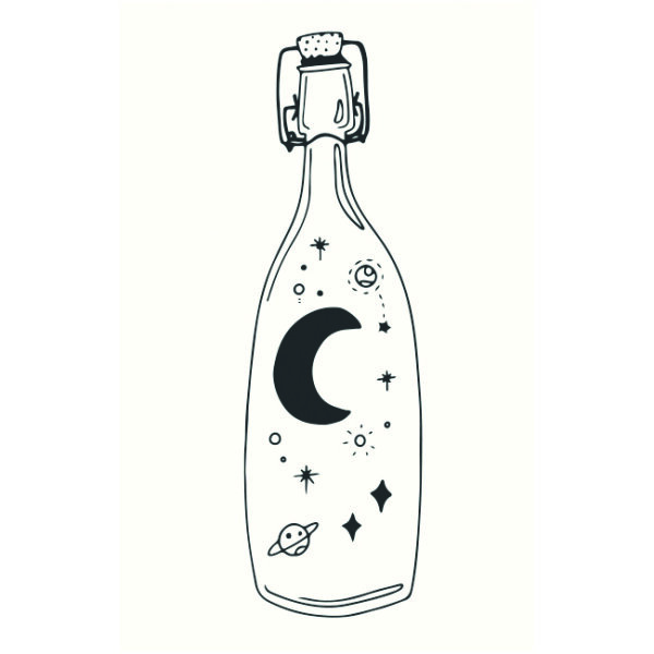 May&Berry Stempel, Flasche, weiß