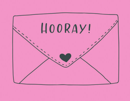 May&Berry Stempel, HOORAY!, rosa