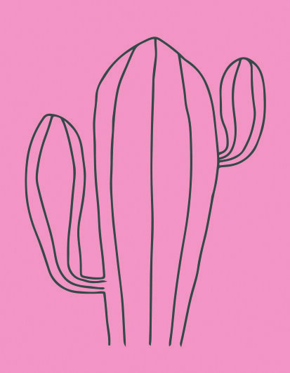 May&Berry Stempel, Wüstenkaktus, rosa