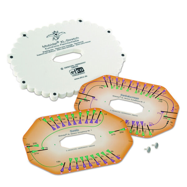 Mobidai Kumihimo Flechtscheibe, XL-Stretch DE + FR + GB  4 - teilig