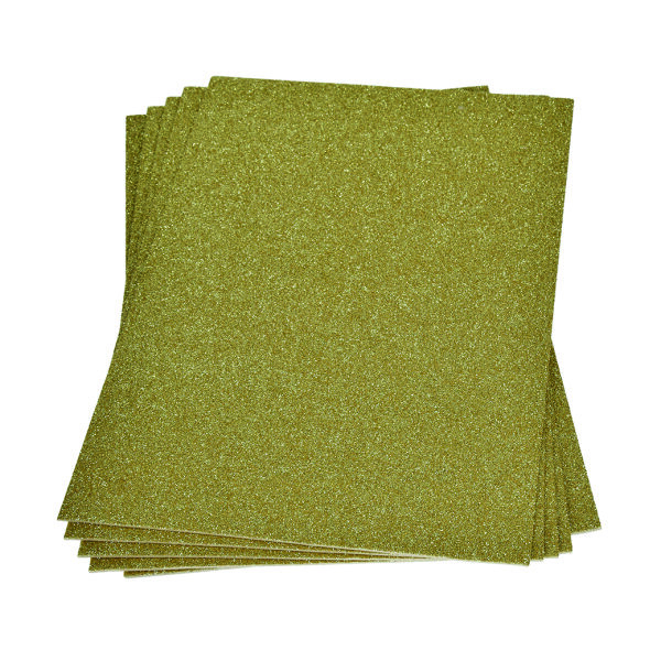 Moosgummiplatte Glitter  gold 200 x 300 x 2 mm