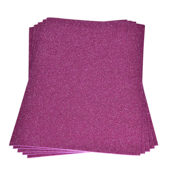 Moosgummiplatte Glitter  rosa 200 x 300 x 2 mm