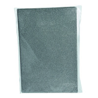Moosgummiplatte Glitter  silber 200 x 300 x 2 mm