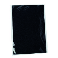 Moosgummiplatte Glitter  schwarz 200 x 300 x 2 mm