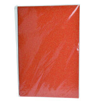 Moosgummiplatte Glitter  orange 200 x 300 x 2 mm