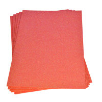 Moosgummiplatte Glitter  orange