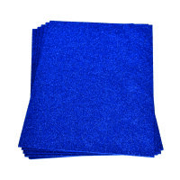Moosgummiplatte Glitter  blau 200 x 300 x 2 mm