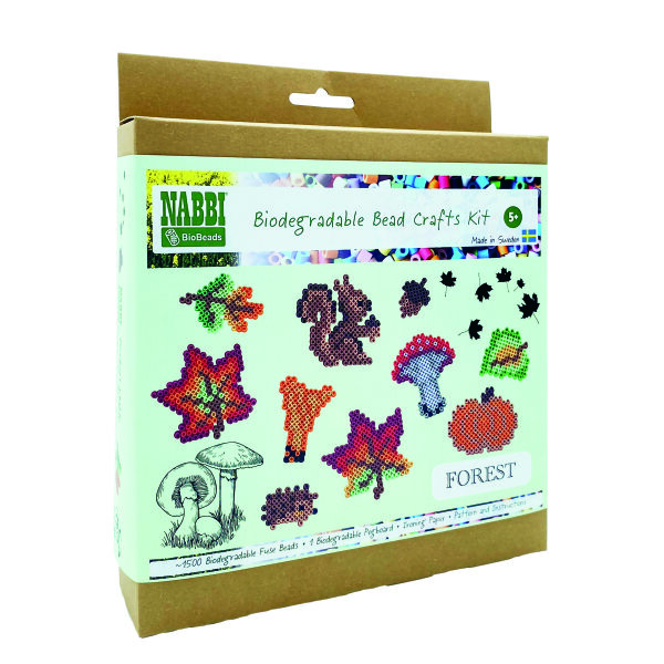 NABBI® BioBeads, Forest Kit  ~1.500 Stk. / 1 Legeplatte