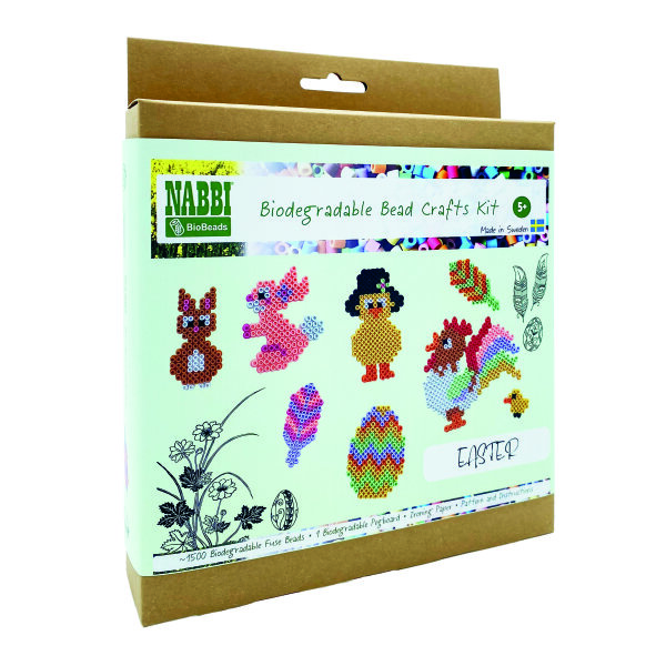 NABBI® BioBeads, Happy Easter Kit  ~1.500 Stk. / 1 Legeplatte