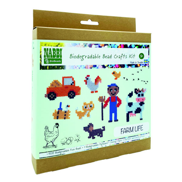 NABBI® BioBeads, Farm Life Kit  ~1.500 Stk. / 1 Legeplatte 180 x 210 x 40 mm