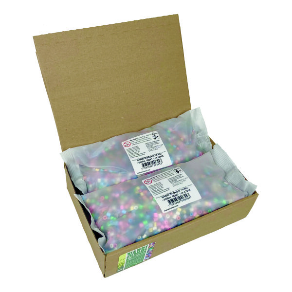 NABBI® BioBeads, Set biologisch abbaubar, 10 Farben Mix, 4 x 3.000 Stk.