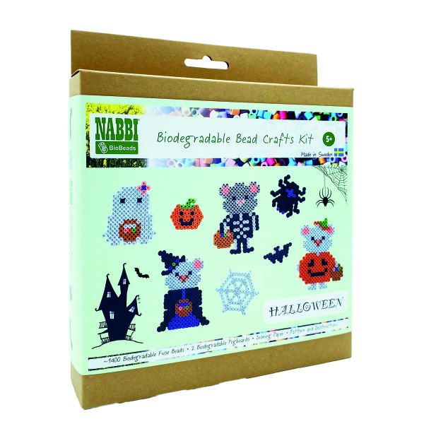 NABBI® BioBeads, Halloween Kit  ~1.400 Stk. / 2 Legeplatten